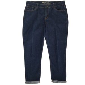 Old Navy Sweetheart Jeans Size 10 Regular Cropped Cuffed Stretch Dark Wash Women